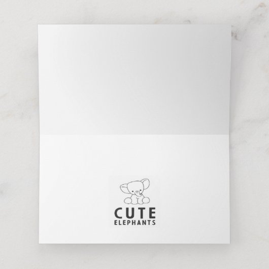 キュートエレファントバタフライピンク座席表 プレイスカード (内部開封)