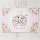 キュートエレファントピンクパンプキンティラウェイ紙ランチョンマット ペーパーパッド (正面)