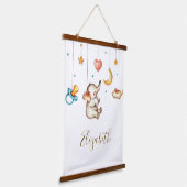 キュートエレファントベビー 吊り下げ型タペストリー (傾斜あり)