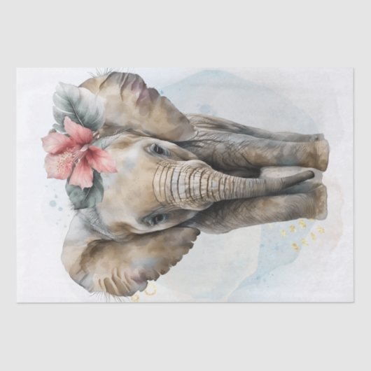 キュートエレファントベビー 薄葉紙 (正面)