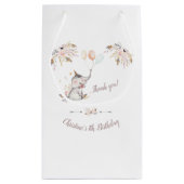 キュートエレファントボホカスタムフローライヤー誕生日 スモールペーパーバッグ (裏面)