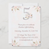 キュートエレファントボホフローラ第五誕生日招待状 招待状 (裏面)