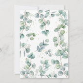 キュートエレファントユーカリプトゥスグリーン誕生日ボーイ 招待状 (裏面)