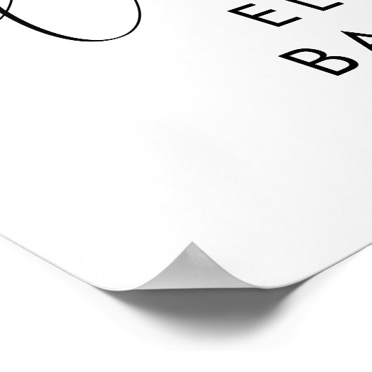 キュートエレファントユーカリ男の赤ちゃんシャワーウェルカム ポスター (角)