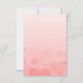 キュートエレファントラビットフレンズ赤いハートバレンタイン カード (裏面)