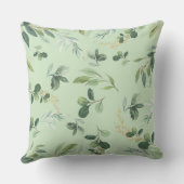 キュートエレファントリトルマングリーン金ゴールド誕生統計 クッション (裏面)