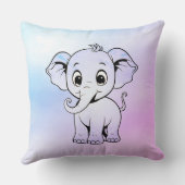 キュートエレファント装飾用クッション クッション (裏面)