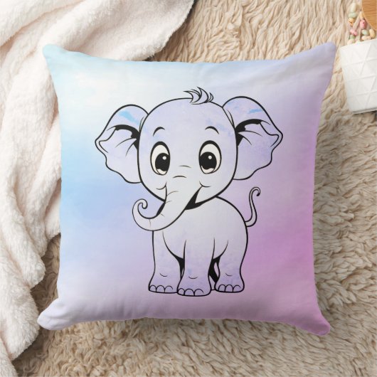 キュートエレファント装飾用クッション クッション (ブランケット)