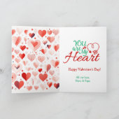 キュートエレファント赤いハート孫バレンタイン シーズンカード (内部)