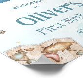 キュートエレファント飛行機アドベンチャータイムフライ誕生日 ポスター (角)