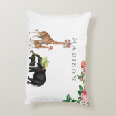 キュートエレファント&キリンフローラカスタムベビー名 アクセントクッション (裏面(縦))