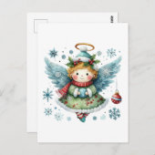 キュートエンジェルフォークアートスタイル ポストカード (正面/裏面)