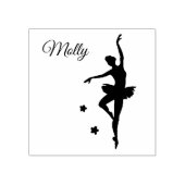 キュートオウナマバレリーナカスタムイニシャル ラバースタンプ (インプリント)