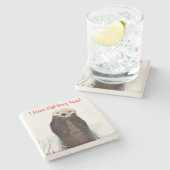 キュートオッター魚釣りコースター ストーンコースター (横)