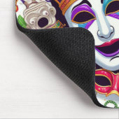 キュートオブカラフルマルディグラスカーニバルお祝い マウスパッド (コーナー)