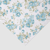 キュートオリーブグリーンアクアターコイズフローラ水彩 薄葉紙 (詳細)