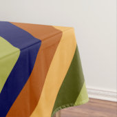 キュートオリーブセージ海軍ストライプのミディアムテーブルクロス テーブルクロス (インサイチュ)