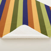 キュートオリーブセージ海軍ストライプの小さなシェルパブランケット シェルパブランケット (3/4)