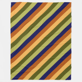 キュートオリーブセージ海軍ストライプフリースブランケット フリースブランケット