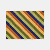 キュートオリーブセージ海軍ストライプフリースブランケット フリースブランケット (正面(横))