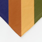 キュートオリーブセージ海軍ストライプフリースブランケット フリースブランケット (角)