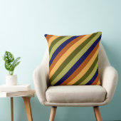 キュートオリーブセージ海軍ストライプ装飾用クッション クッション (椅子)