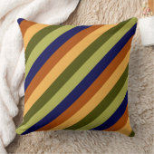 キュートオリーブセージ海軍ストライプ装飾用クッション クッション (ブランケット)