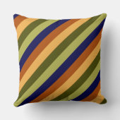 キュートオリーブセージ海軍ストライプ装飾用クッション クッション (裏面)