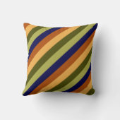 キュートオリーブセージ海軍ストライプ装飾用クッション クッション (裏面)