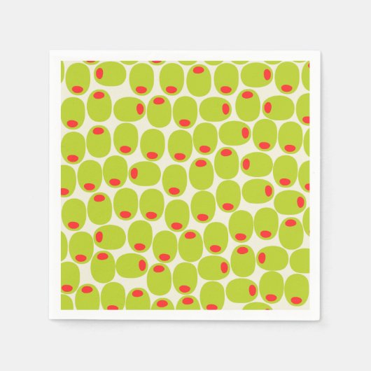 キュートオリーブ紙ナプキンス スタンダードカクテルナプキン (正面)