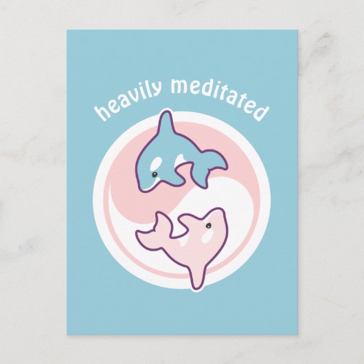 キュートオルカクジラ陰陽 ポストカード (正面)