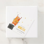 キュートオレンジイエローワンアイドモンスター子供の誕生日 フェイバータグ (インサイチュ)