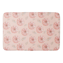 キュートオレンジウォーターカラーカボチャ秋 バスマット