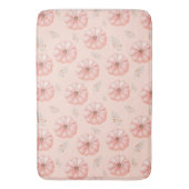 キュートオレンジウォーターカラーカボチャ秋 バスマット (正面縦)