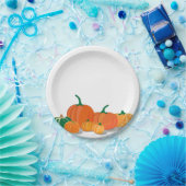 キュートオレンジカボチャのスパイス紙プレート ペーパープレート (パーティー)