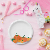 キュートオレンジカボチャのスパイス紙プレート ペーパープレート (パーティー)