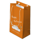 キュートオレンジカボチャハッピーハローウィン スモールペーパーバッグ (裏面アングル)