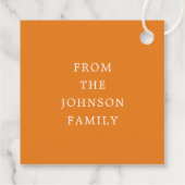 キュートオレンジカボチャハッピーハローウィン フェイバータグ (裏面)