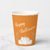 キュートオレンジカボチャハッピーハローウィン 紙コップ (裏面)