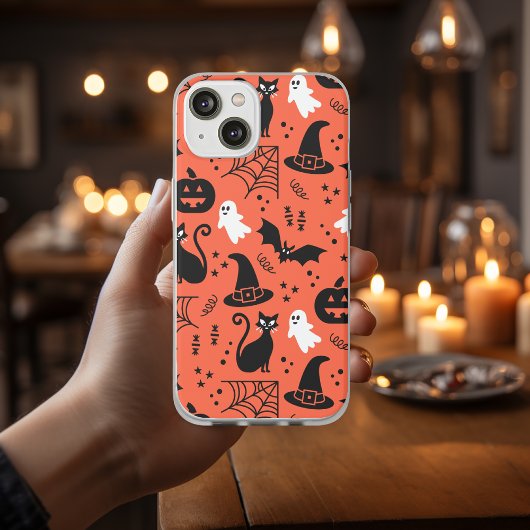 キュートオレンジカボチャ幽霊ハロウィーンパターン Case-Mate iPhoneケース