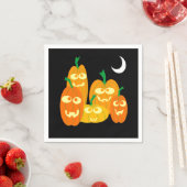 キュートオレンジカボンプキンスカートゥーンアートハローウィンパーティ スタンダードカクテルナプキン (インサイチュ)