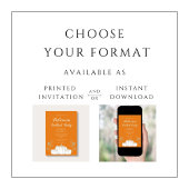 キュートオレンジカボンプキンハロウィーンカクテルパーティー 招待状