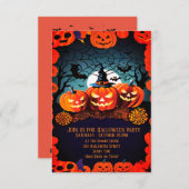 キュートオレンジカボンプキンハロウィーン招待状 招待状 (正面/裏面)