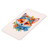 キュートオレンジキツネとフローラクラウン マグネット (左側)