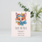 キュートオレンジキツネとフローラクラウン 案内ポストカード (スタンド正面)