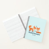 キュートオレンジキツネグラフィックイラストレーション ノートブック (内部)