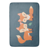 キュートオレンジキツネグラフィックイラストレーション バスマット (正面縦)