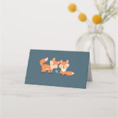 キュートオレンジキツネグラフィックイラストレーション プレイスカード (正面)