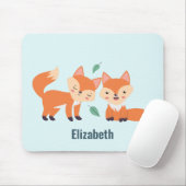 キュートオレンジキツネグラフィックイラストレーション マウスパッド (マウス)