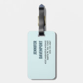 キュートオレンジキツネグラフィックイラストレーション ラゲッジタグ (裏面縦)